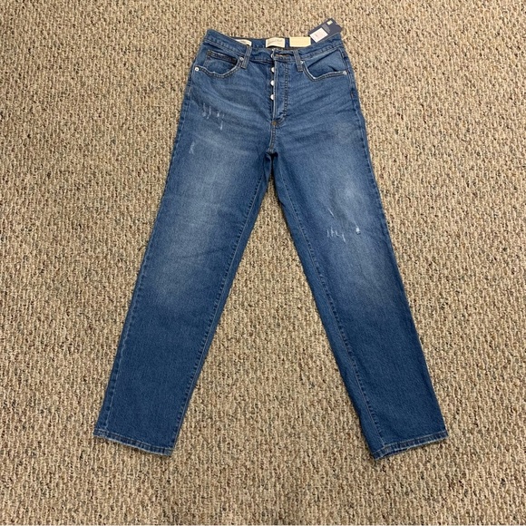 Universal Thread High Rise 90 Straight Jeans in Medium Wash - Size 8 Regular - Picture 1 of 7